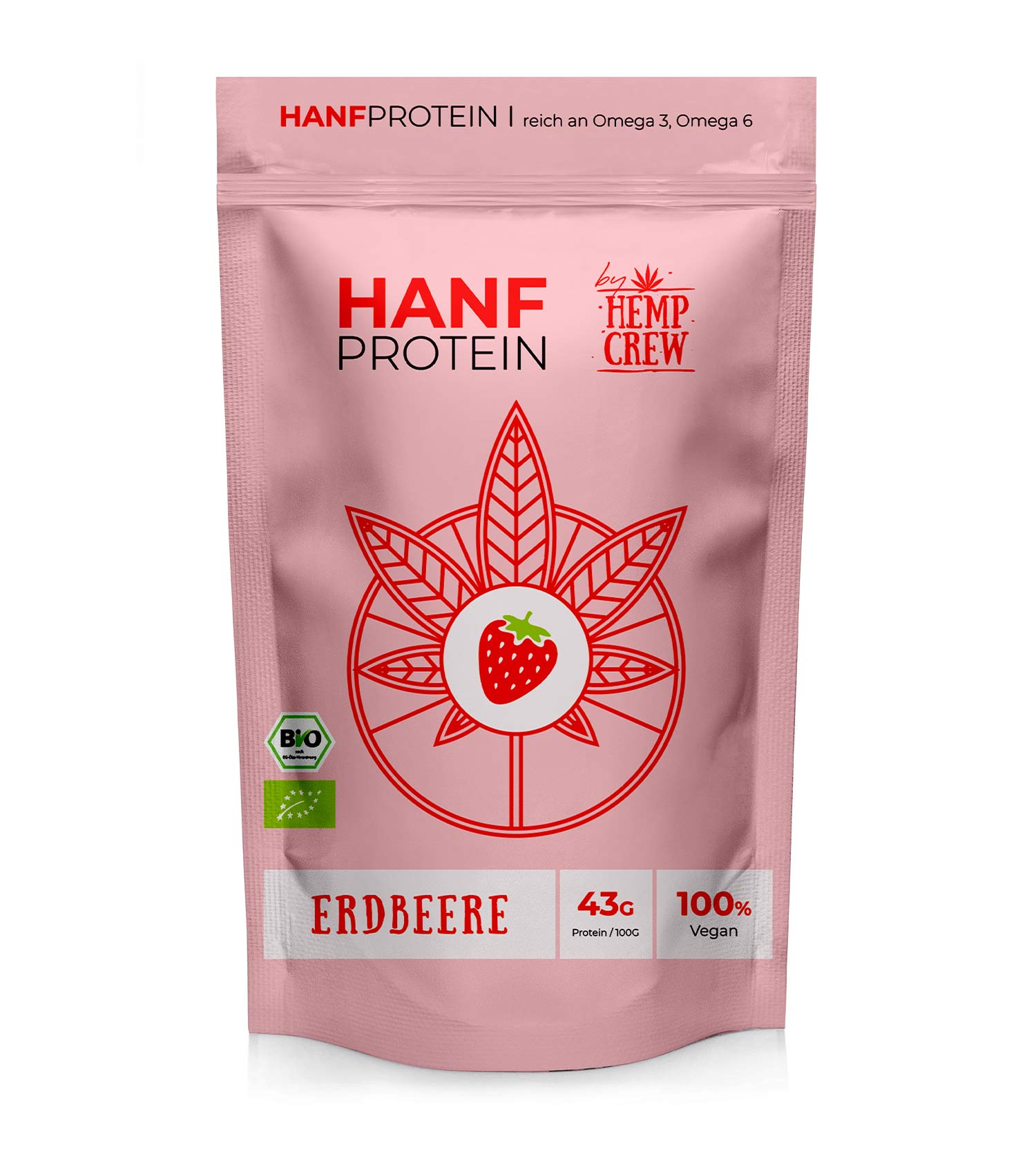 Bio-Hanfprotein Erdbeere - HempCrew